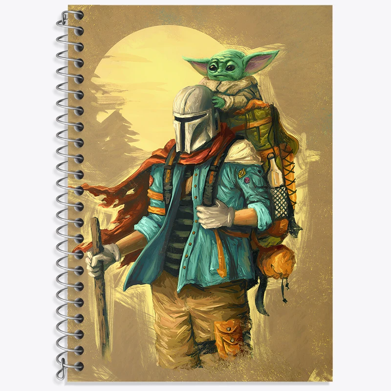 دفتر زبان 50 برگ خندالو مدل سه خط طرح جنگ ستارگان (Star Wars) کد N4932