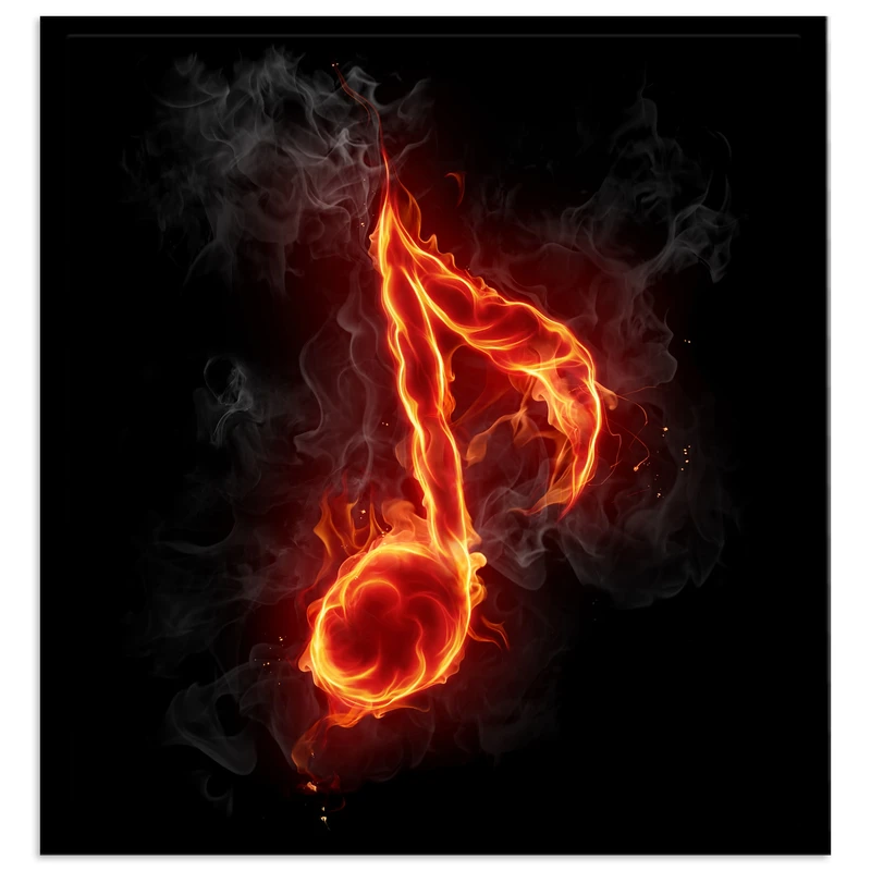 تابلو نوری بکلیت طرح نماد موسیقی آتشین مدل لایت باکس B-s361