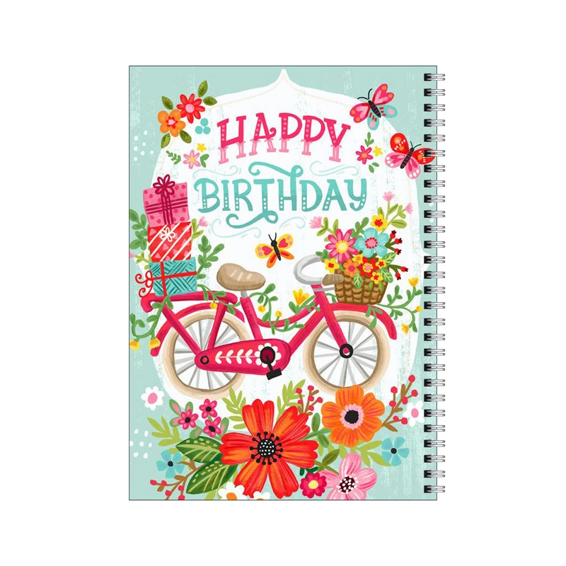 دفتر مشق 100 برگ بامبیلیپ طرح پترن تولدت مبارک کد 7840013