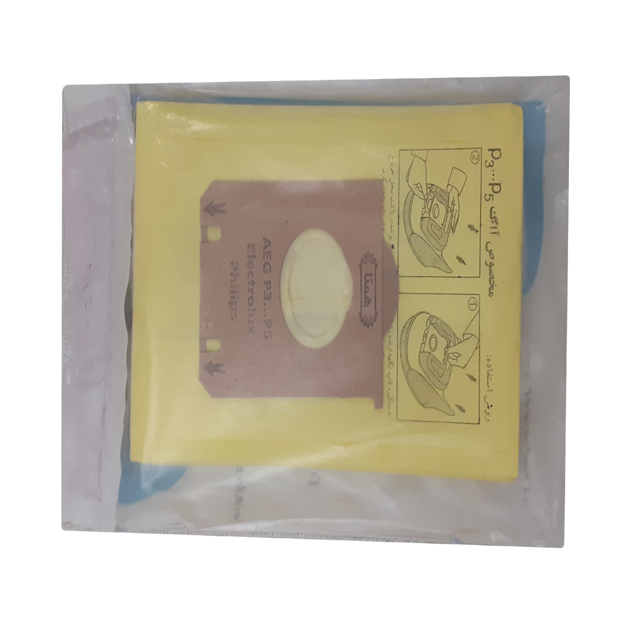 کیسه جاروبرقی همتا کد HA-137 مناسب برای جاروبرقی فیلیپس بسته 5 عددی