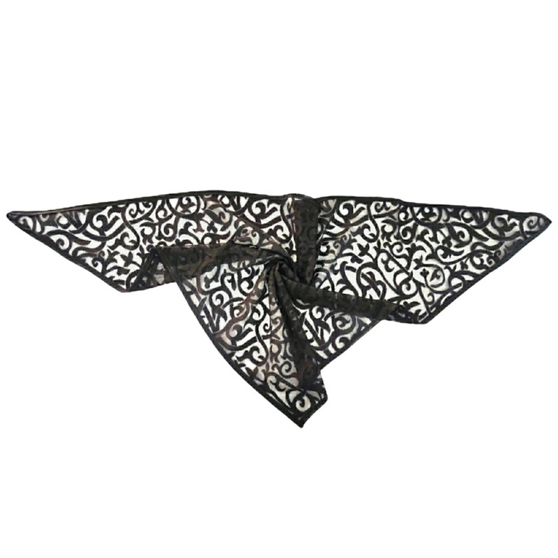 روسری زنانه مدل سه گوش تور طرح بهار