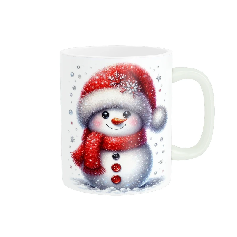 ماگ پاد آفرین طرح آدم برفی کد 3430