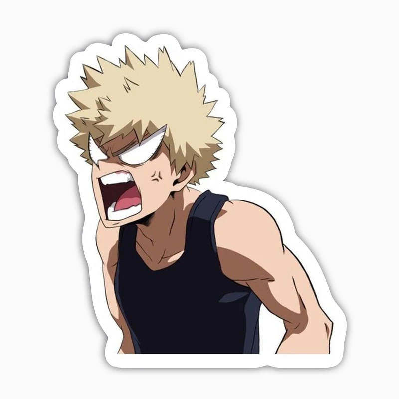 استیکر لپ تاپ و موبایل بووم طرح انیمه My hero academy مدل bakugo کد NY29