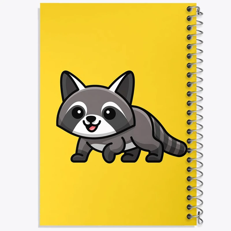 دفتر نت موسیقی 50 برگ خندالو مدل حیوانات بامزه راکون کد 28200