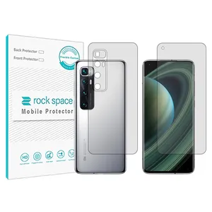 Rockspace transparent screen protector HyGEL model suitable for Xiaomi Mi 10 Ultra mobile phone along with the back of the phone