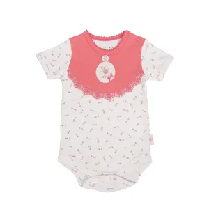 بادی آستین کوتاه نوزادی نیلی مدل ۰۰۳