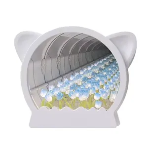 چراغ رومیزی مدل دشت لاله بی نهایت طرح گربه 