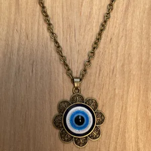 گردنبند زنانه مدل گل چشم نظر