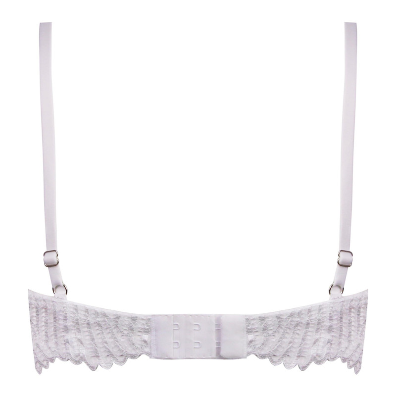 ست شورت و سوتین زنانه میسا مدل فنردار گیپوری کد 4735-6115 رنگ سفید