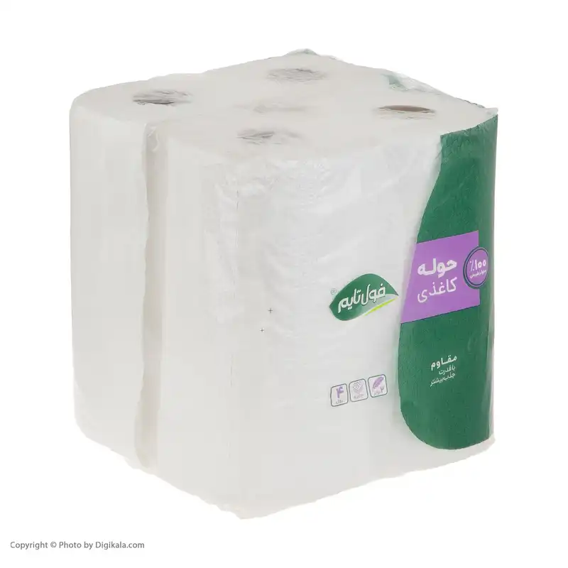 دستمال حوله ای فول تایم مدل رولی بسته 4 عددی