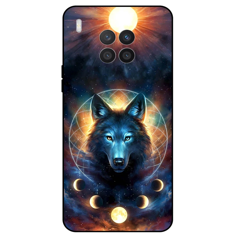 کاور مگافون طرح گرگ و ماه مدل 8006 مناسب برای گوشی موبایل آنر 50 Lite       