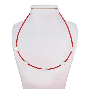 گردنبند دخترانه مدل مروارید دفرمه