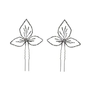 سنجاق مو زنانه مدل برگ بسته 2 عددی