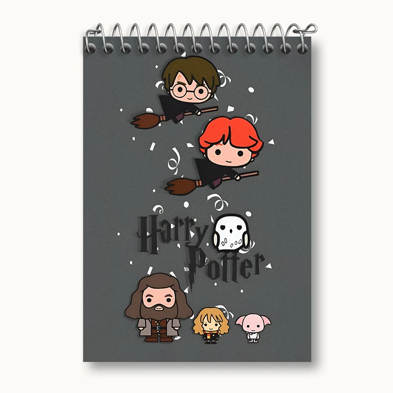 دفتر یادداشت 50 برگ خندالو طرح هری پاتر (Harry Potter) کد N4592