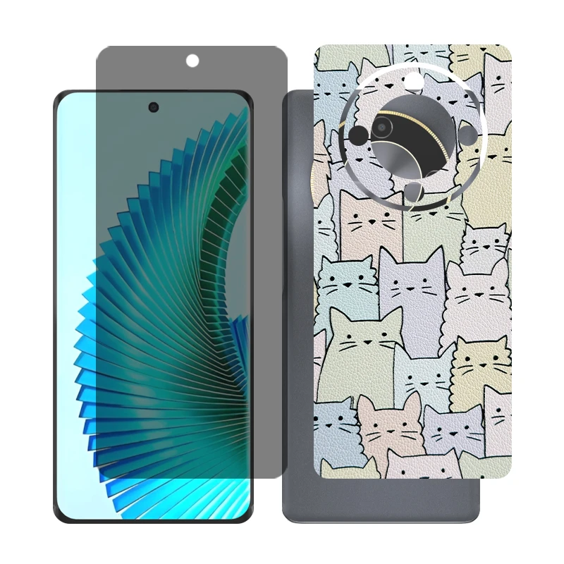 محافظ صفحه نمایش حریم شخصی گلس مدل Together مناسب برای گوشی موبایل آنر X9b به همراه برچسب پوششی پشت گوشی