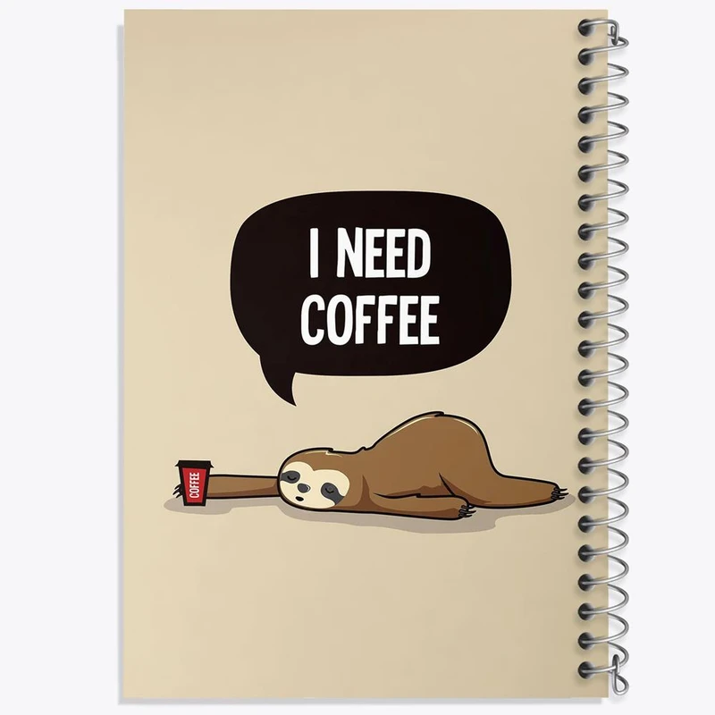 دفتر نت موسیقی 50 برگ خندالو مدل قهوه Coffee کد 22010