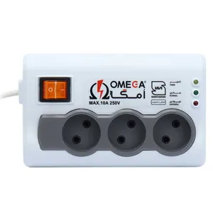 محافظ ولتاژ امگا مدل 3 خانه ارت دار کد P3000
