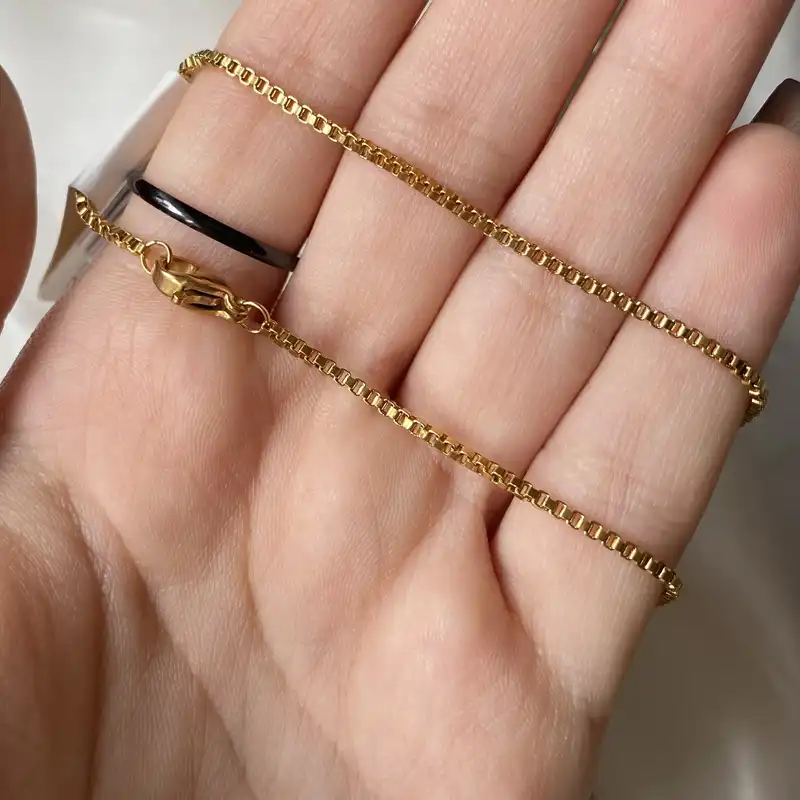 زنجیر زنانه استینلس استیل مدل ونیزی کد A1