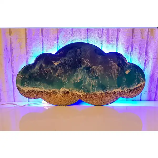 چراغ خواب رزینی طرح ابر