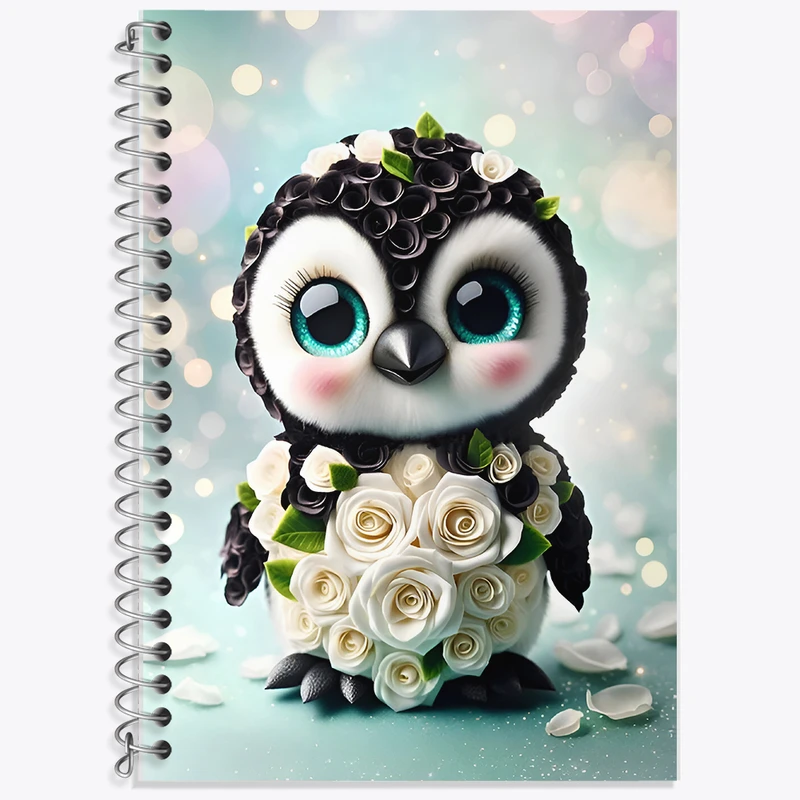 دفتر لغت 50 برگ خندالو طرح پنگوئن بانمک کد F7523