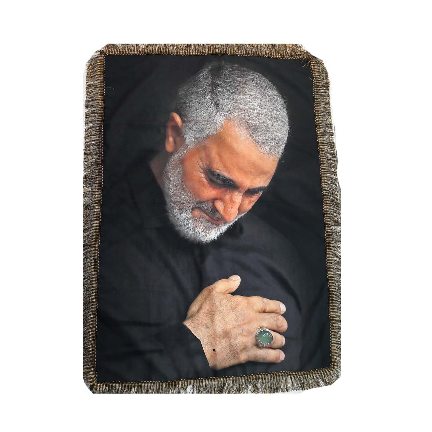 پرچم طرح تصویر شهید سلیمانی مدل m-1