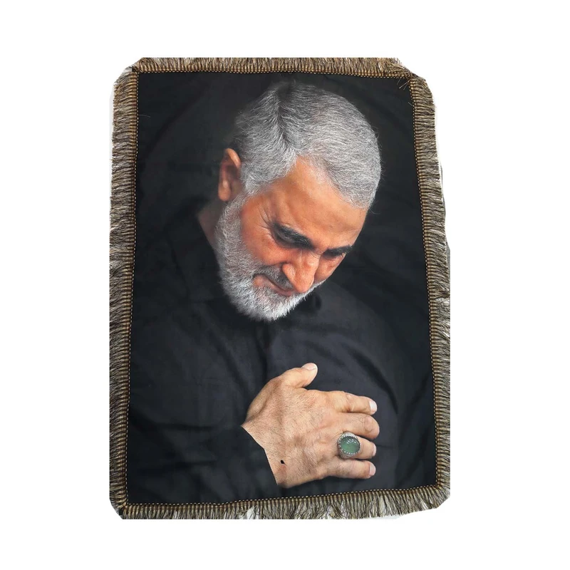 پرچم طرح تصویر شهید سلیمانی مدل m-1