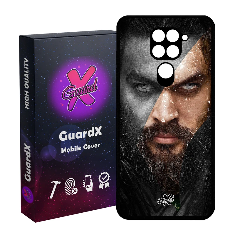 کاور گارد ایکس طرح Aqua Man مدل Glass10362 مناسب برای گوشی موبایل شیائومی Redmi Note 9