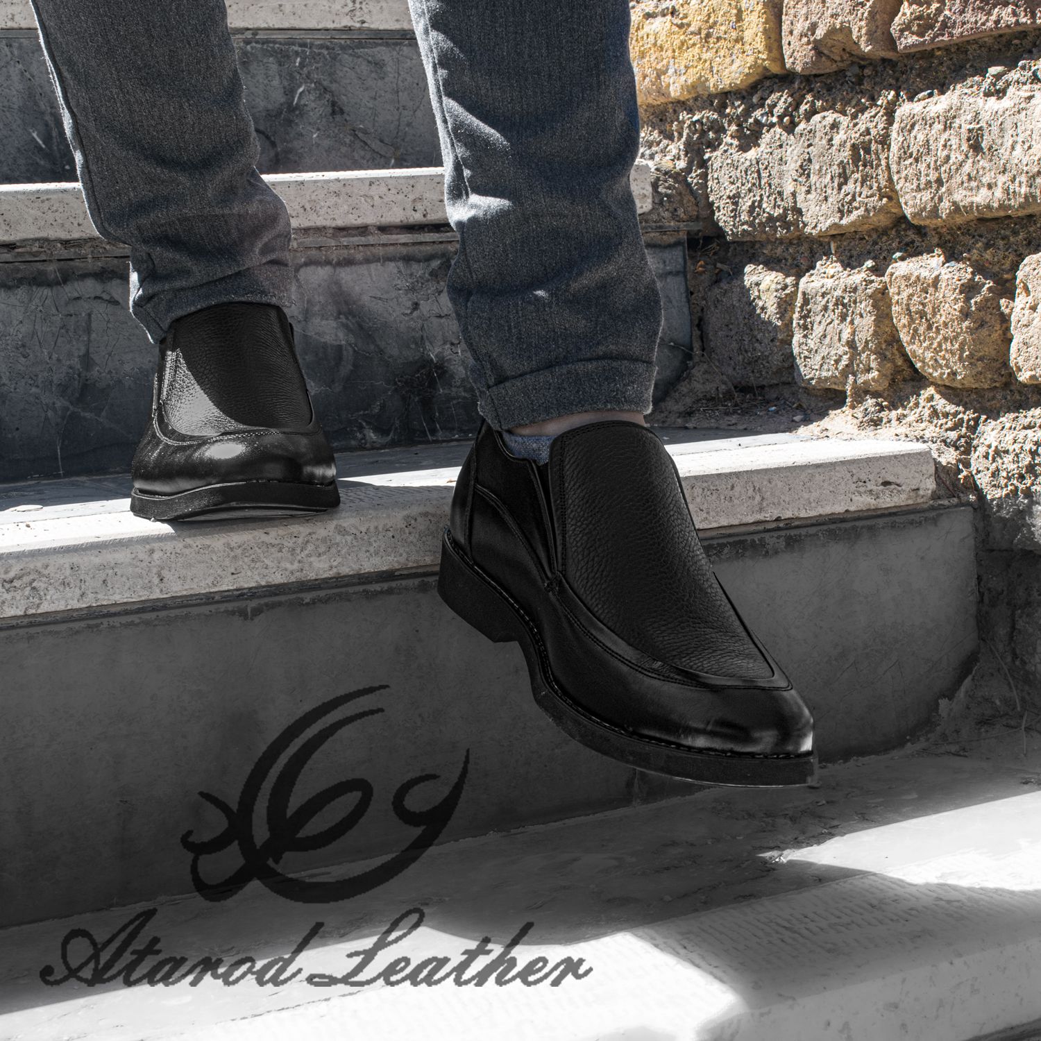 کفش مردانه چرم عطارد مدل SH09 -  - 14