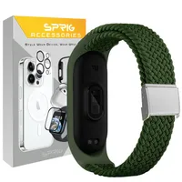 بند اسپریگ مدل Braided SGK مناسب برای ساعت هوشمند شیائومی Mi band 3/4/5/6/7