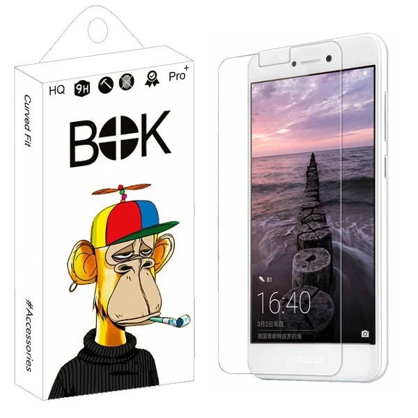 محافظ صفحه نمایش شیشه ای بوک مدل Transparent Plus مناسب برای گوشی موبایل هوآوی Honor 8 Lite