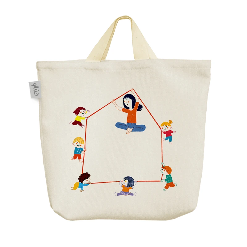 ساک خرید خندالو مدل نقاشی کودکانه کد H1693