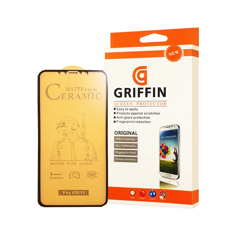 محافظ صفحه نمایش سرامیکی مات گریفین مدل FLCRM GN to مناسب برای گوشی موبایل اپل iPhone XR