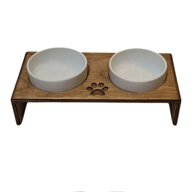 ظرف آب و غذای سگ و گربه مدل چیتی دوقلو