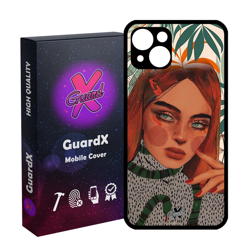 کاور گارد ایکس طرح دختر مدل Glass10331 مناسب برای گوشی موبایل اپل iPhone 13