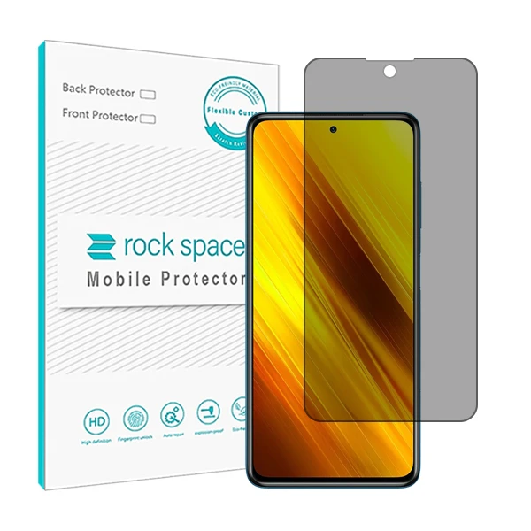 محافظ صفحه نمایش حریم شخصی راک اسپیس مدل Anti Shock مناسب برای گوشی موبایل شیائومی Poco X3