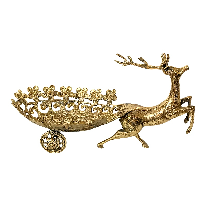 میوه خوری برنجی مدل گوزن کد H-1201