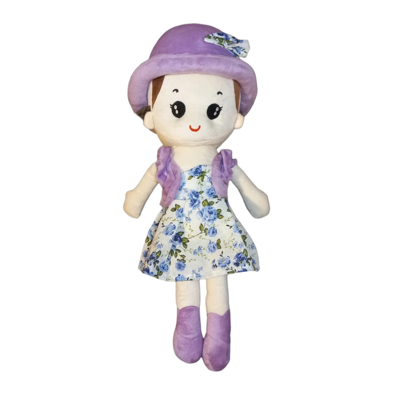 عروسک مدل دختر کلاهدار ارتفاع 50 سانتی متر