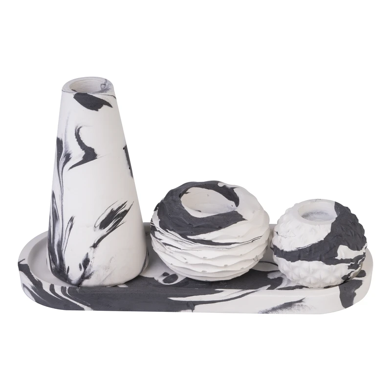 دکوری مدل ست رومیزی بتنی 021  مجموعه 4 عددی