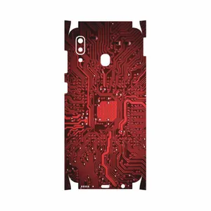 MAHOOT Red Printed Circuit Board-FullSkin Cover Sticker for Samsung Galaxy M10s