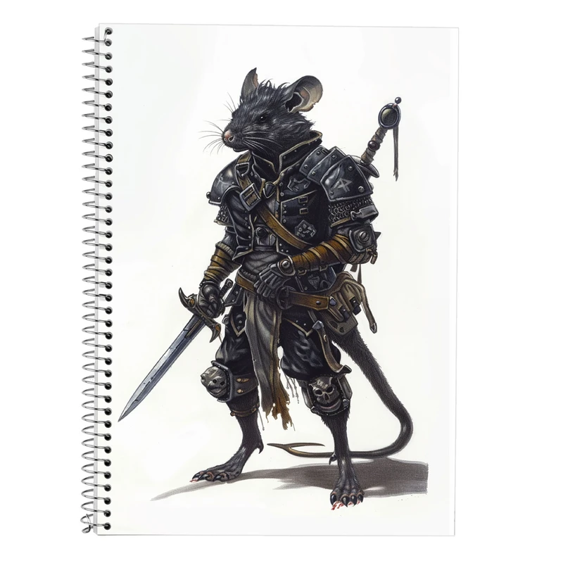 دفتر زبان 50 برگ مدوپد مدل دو خط طرح حیوانات جنگجو کد DF14946