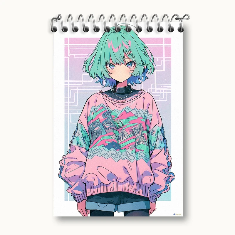 دفتر یادداشت 50 برگ خندالو مدل دخترانه کد F602