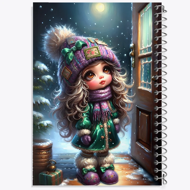 دفتر ژورنال نویسی 50 برگ خندالو مدل نقطه ای طرح دخترانه کیوت کد F8473