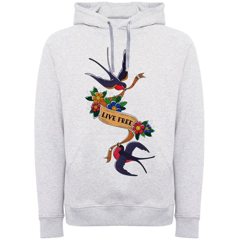 هودی زنانه مدل پرنده وگل A106