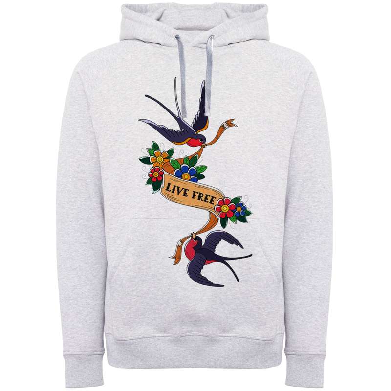 هودی زنانه مدل پرنده وگل A106