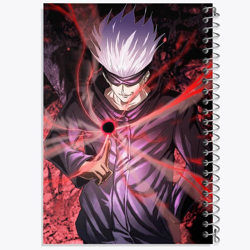 دفتر مشق 50 برگ خندالو مدل ساتورو گوجو انیمه جوجوتسو کایزن   کد 11072