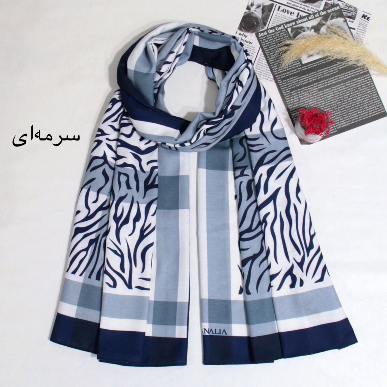 شال زنانه مدل موهر جدید طرح زبرا کد ana-9510 -  - 10