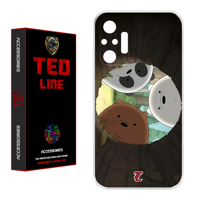 کاور تد لاین طرح خرسی کد 1101 مناسب برای گوشی موبایل شیائومی Redmi Note 10 Pro / Note 10 Pro Max