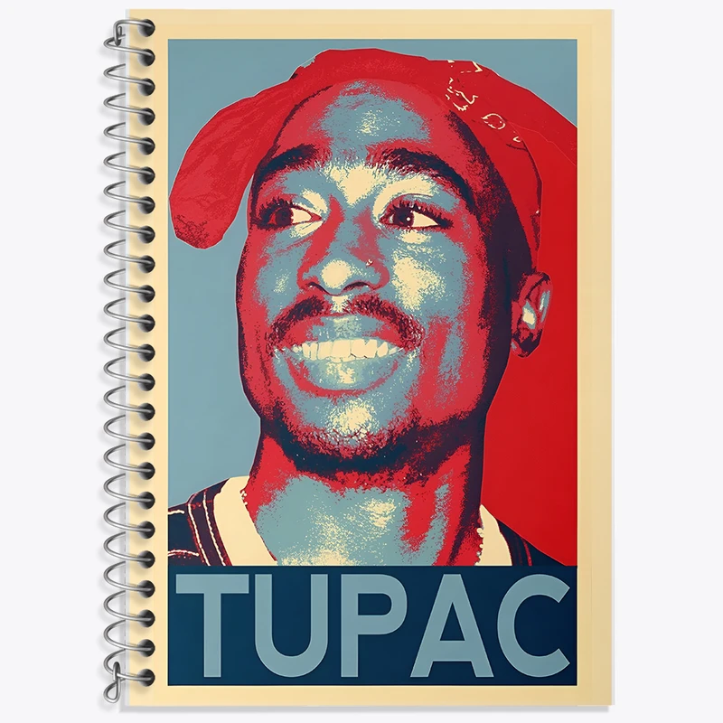 دفتر لغت 50 برگ خندالو طرح توپاک (Tupac) کد F6483