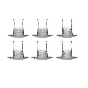 ست استکان و نعلبکی 12 پارچه پاشاباغچه مدل تایملس کد 96991