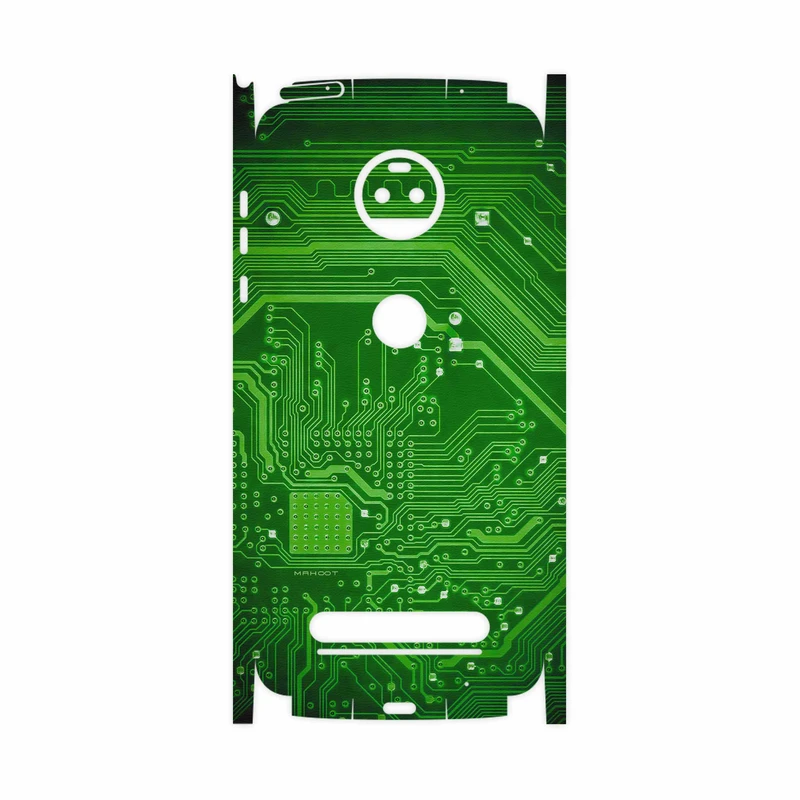 برچسب پوششی ماهوت مدل Green Printed Circuit Board-FullSkin مناسب برای گوشی موبایل موتورولا Moto Z2 Force